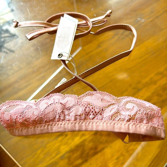 NWT HAH All Choked Up Rose Pink Lace Choker Y2K Coquette Feminine Dainty MEDIUM