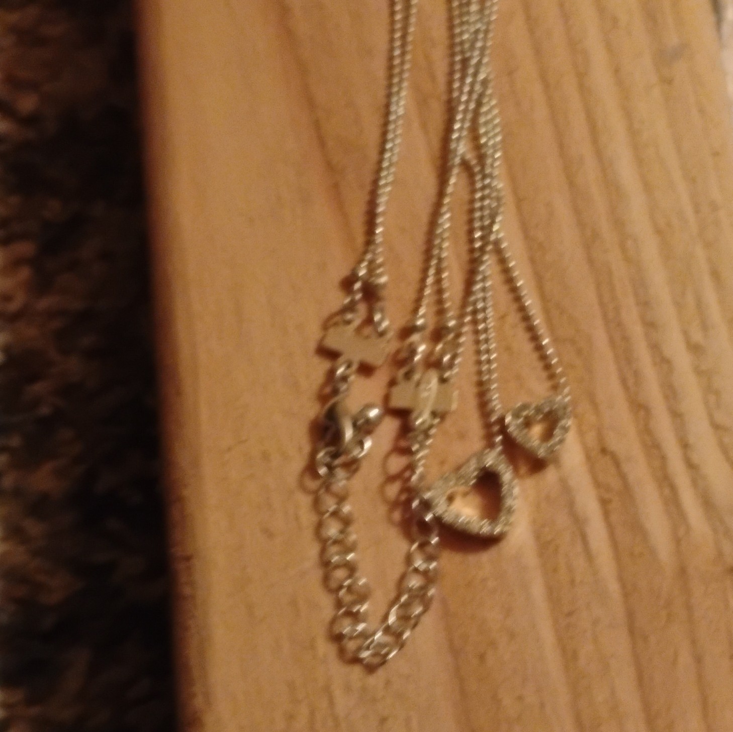 Sparkle Allure Silver Plated Double Heart Pendant Necklace Adjustable Chain