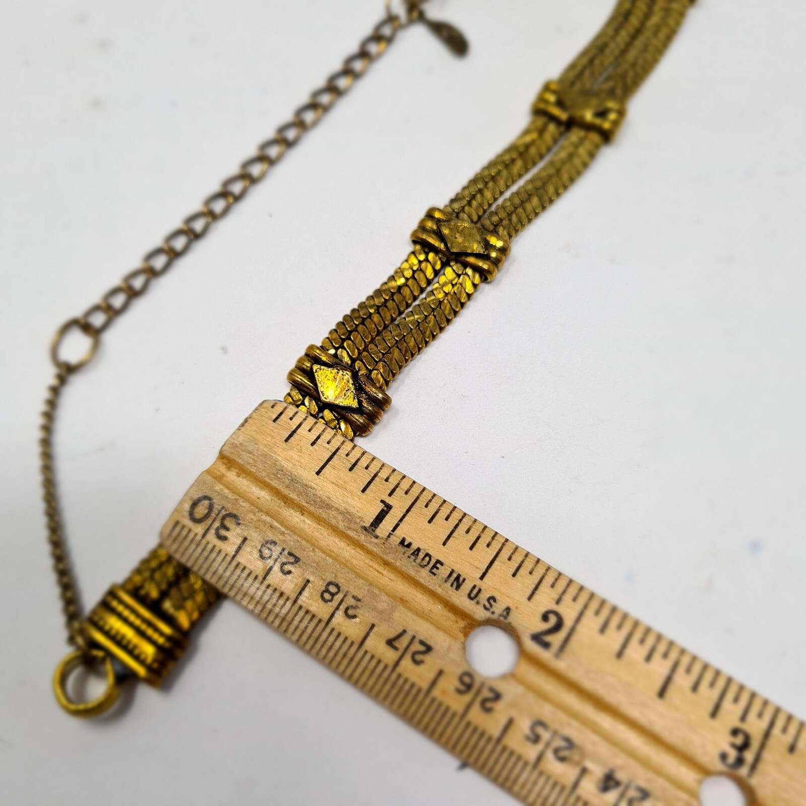Vintage Chocker Necklace Bohemian Boho Style Antique-Gold Tone MSRP $28