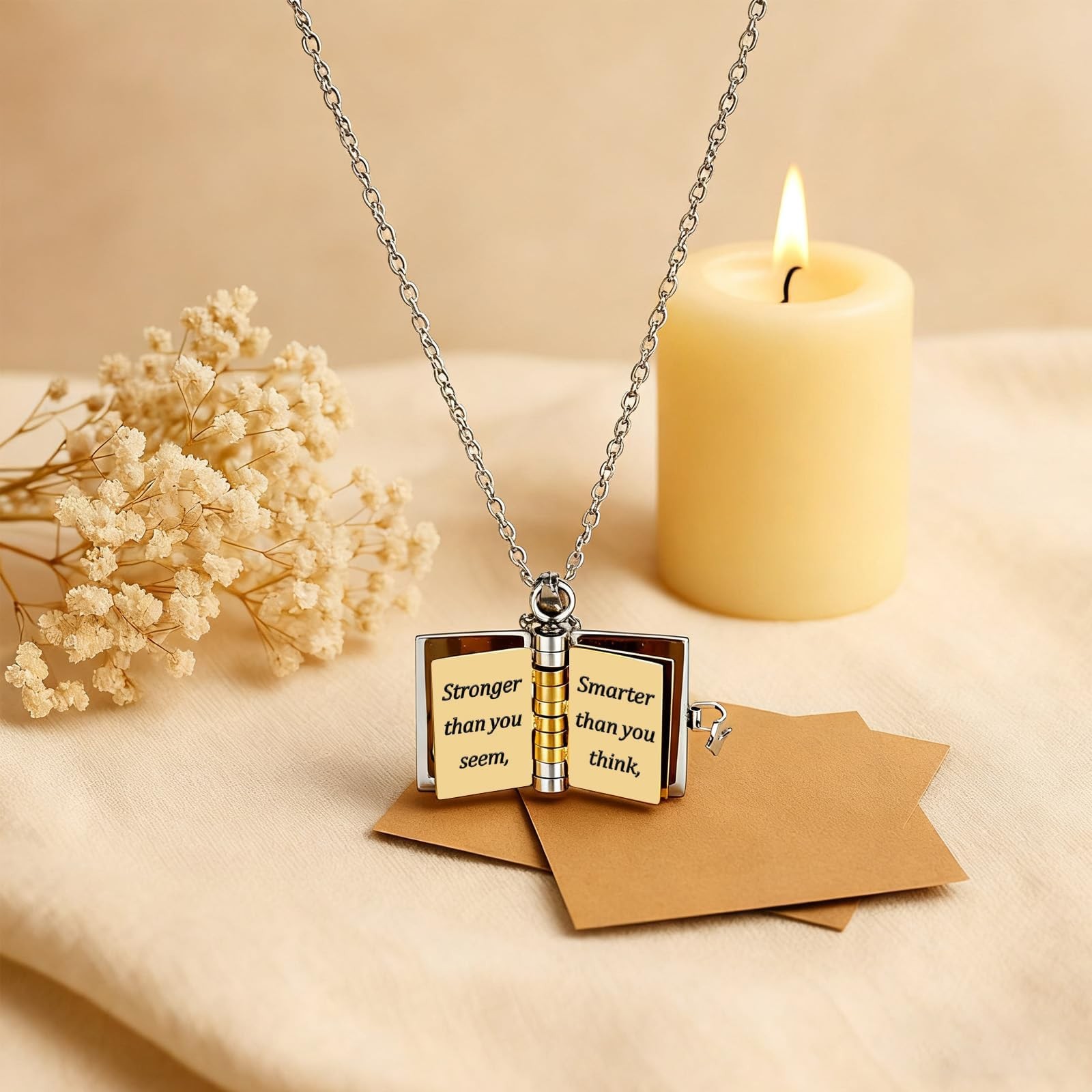 My Incredible Daughter Book Necklace Gifts for Daughter from Mom Dad Engraved…