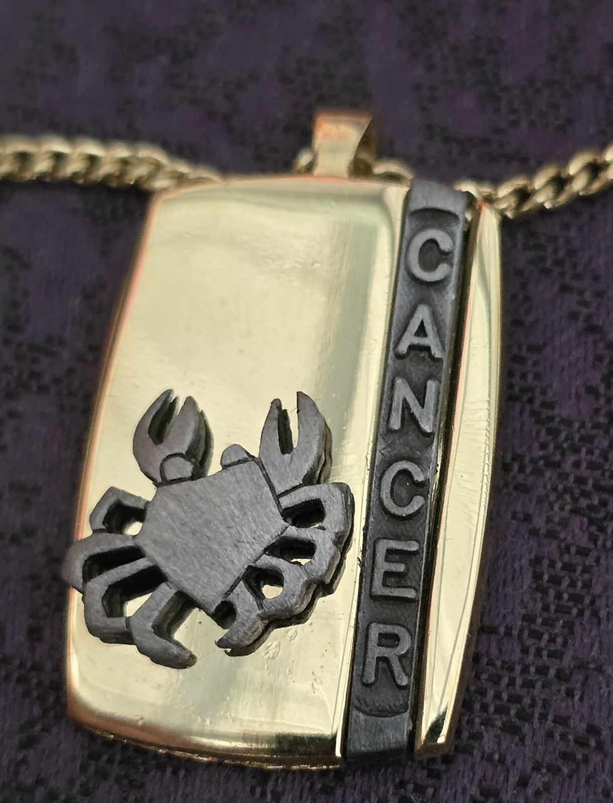 12 – Goldtone Horoscope Zodiac Signs Dog Tag Pendant Necklace 12 – Constellation