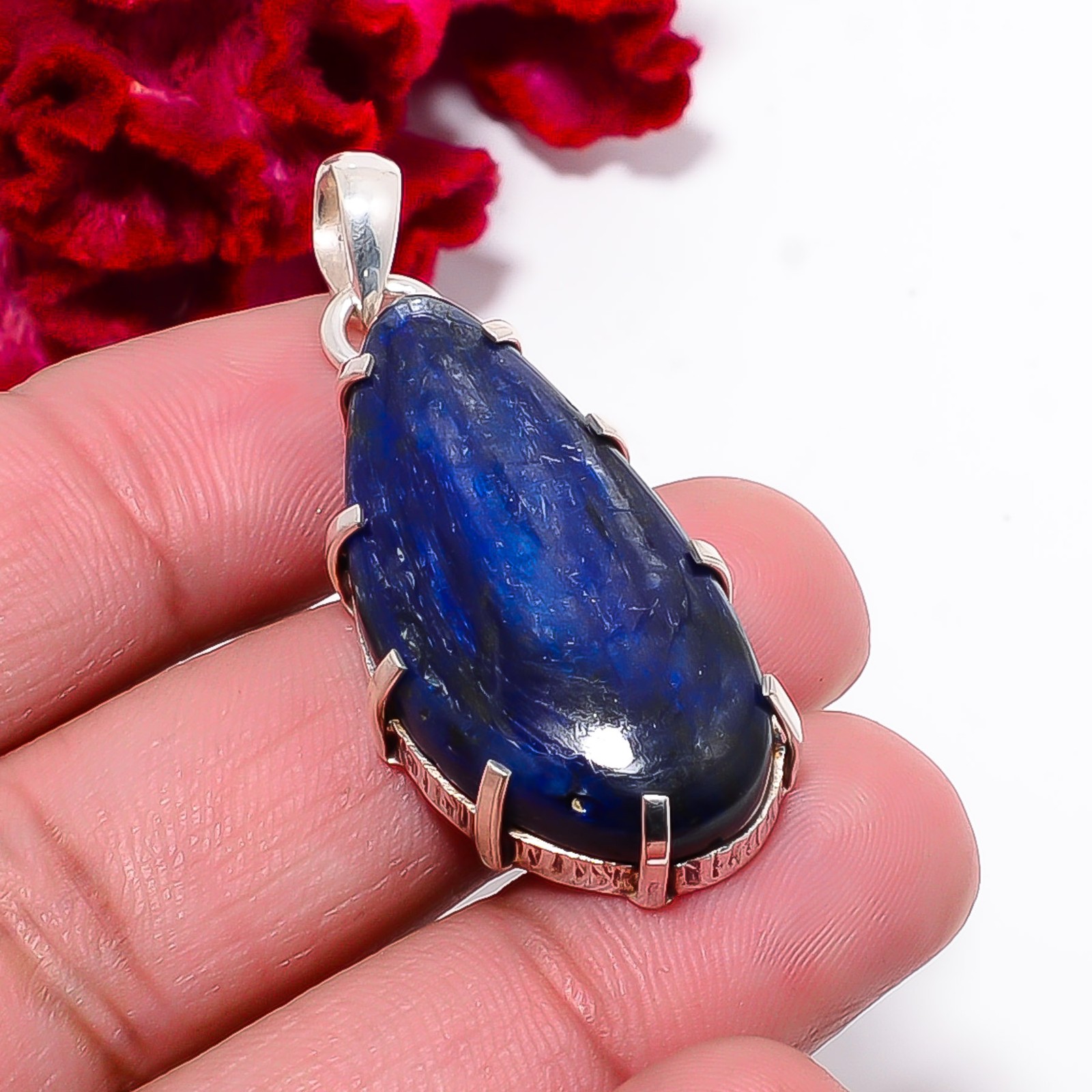Kyanite – Nepal Gemstone 925 Sterling Silver Pendant 1.76 P99354