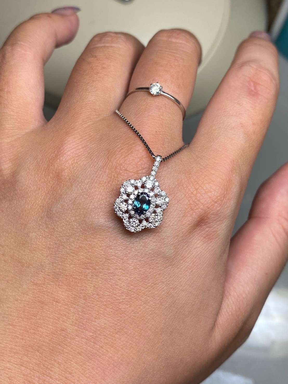 [jerseychou] Natural alexandrite 0.45 ct ,pt850~pt950 , TGC