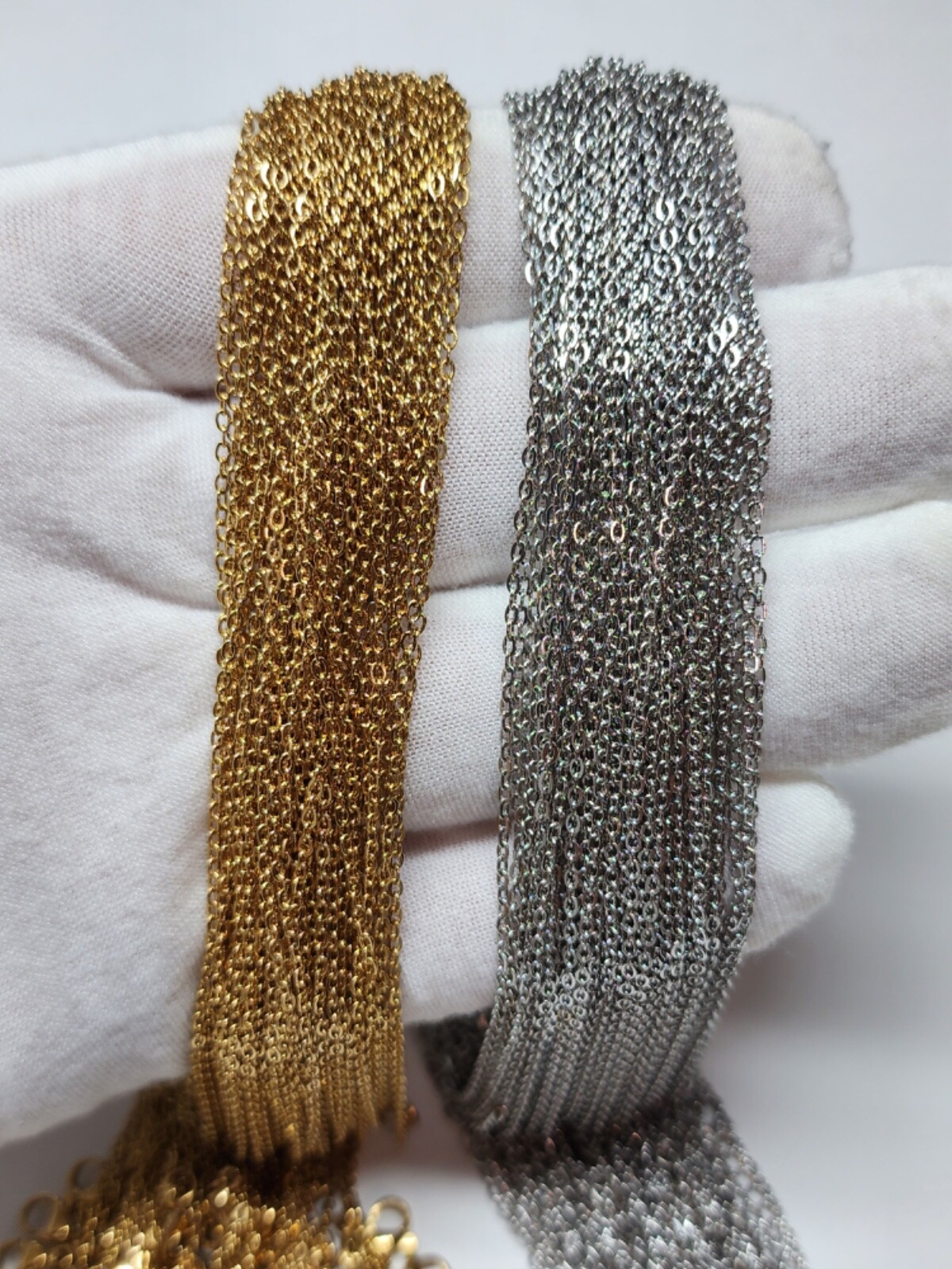 Stainless Steel Rolo Chain 1.5mm Unisex, Hip Hop Jewelry 17.5in For Women