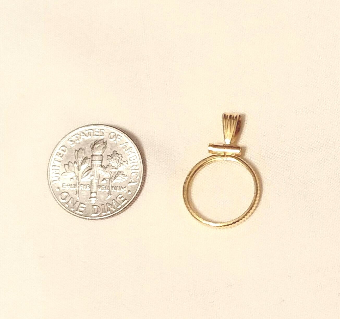 Fuller Findings Yellow Gold Filled. 13mm (12.7)Coin Bezel Pendant