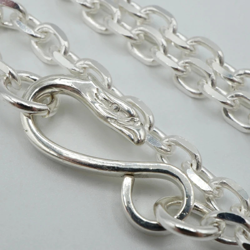 goro’s Thick Horn Eagle Hook Silver Chain [50cm] [260601014]