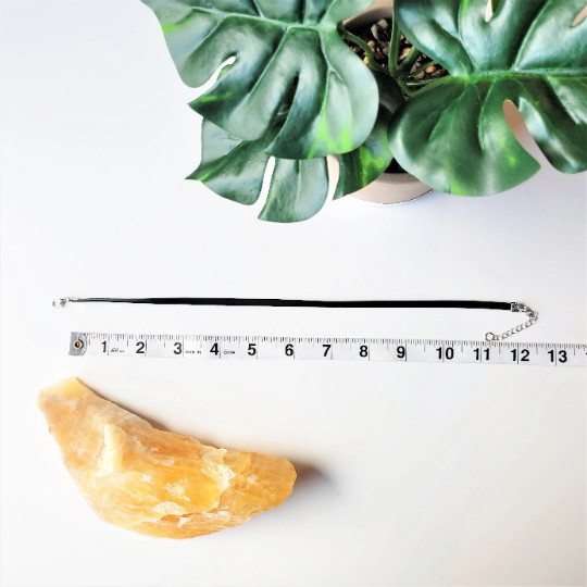Thin Black Choker Faux Leather Necklace Gothic Clothing Grunge Punk Jewelry