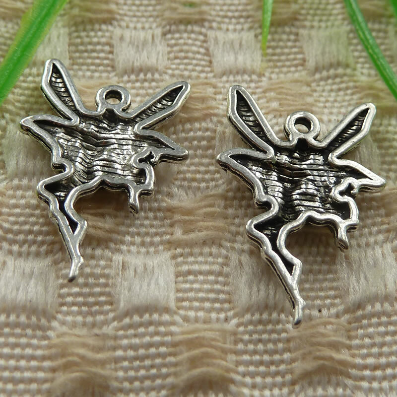 270 Pcs Tibetan Silver Fairy Charms Pendant 22X15MM S4144 DIY Jewelry Making