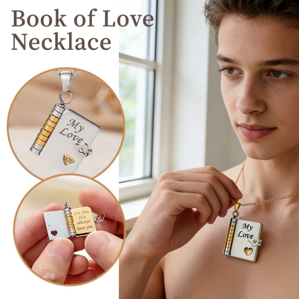 Valentines Day-Book Necklace for grandson/Granddaughter/Daughter/Son/sweetheart