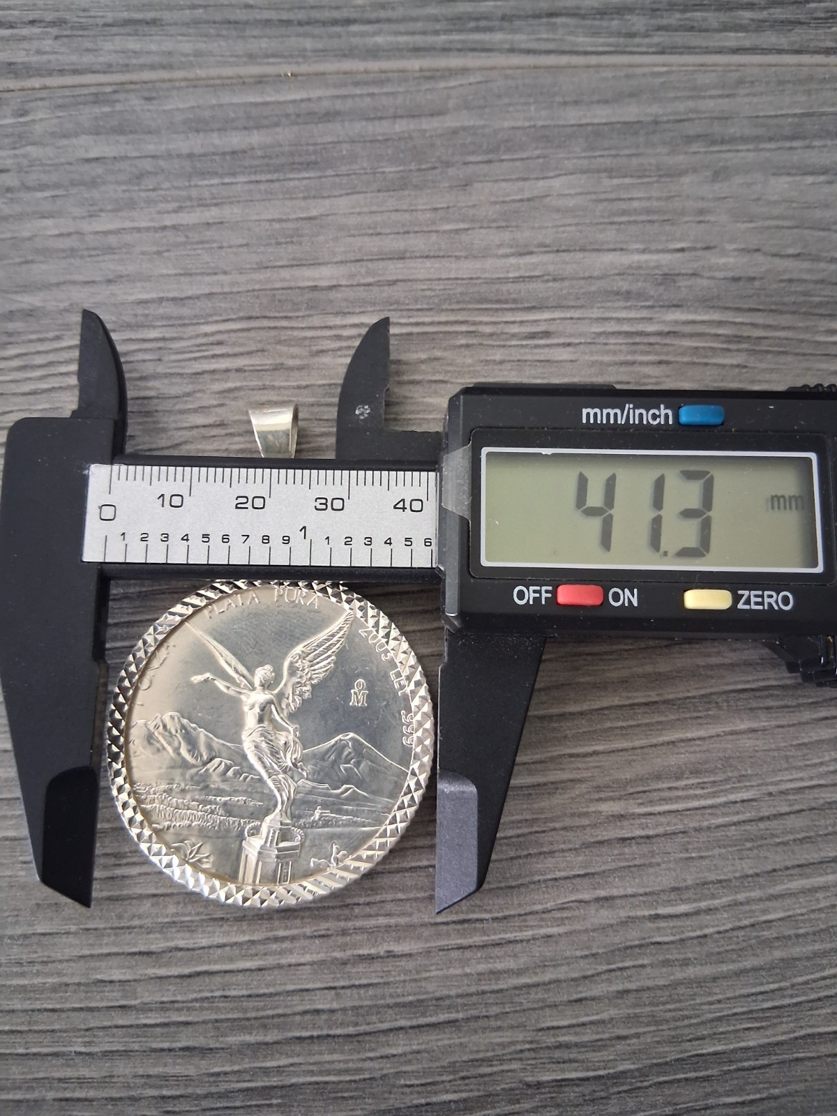bizel para moneda de plata 925 mexicana para moneda de 1 OZ 9gramos 4cm