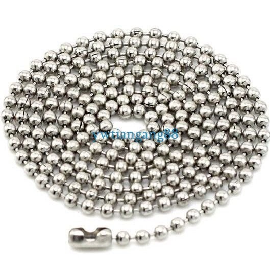 1.5mm-12mm 18-40″ Fashion Women Mens 316L Stainless Steel Ball Chain Necklace