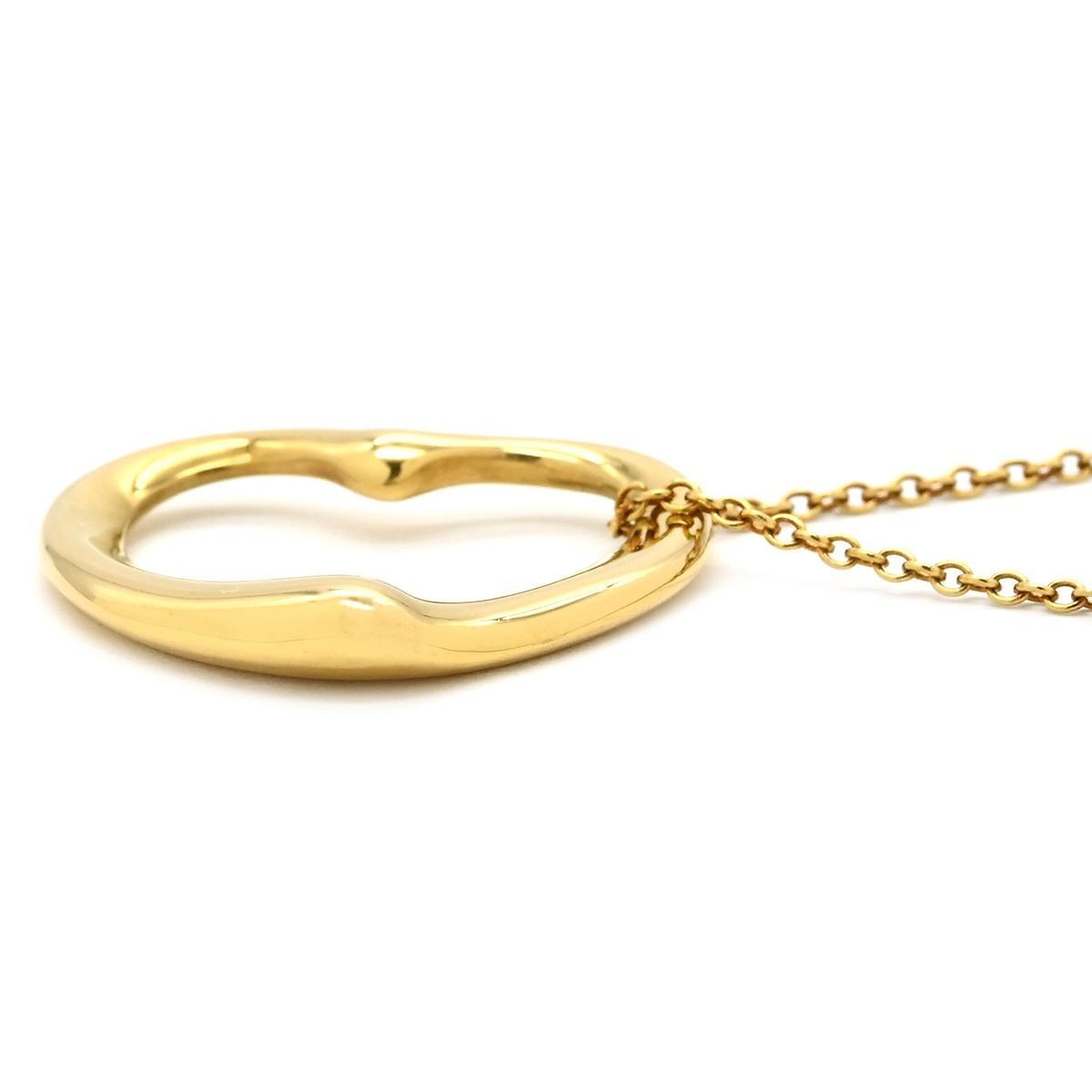 Tiffany & Co Necklace Open Heart Pendant Gold Tone ONE SIZE Used
