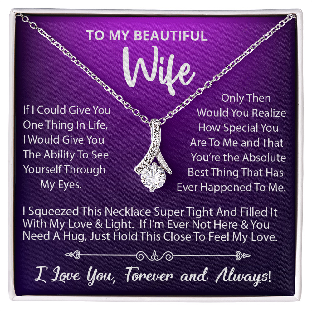 To My Wife Necklace, Gift For Wife, Anniversary Gift, Wife Birthday Gift For Her