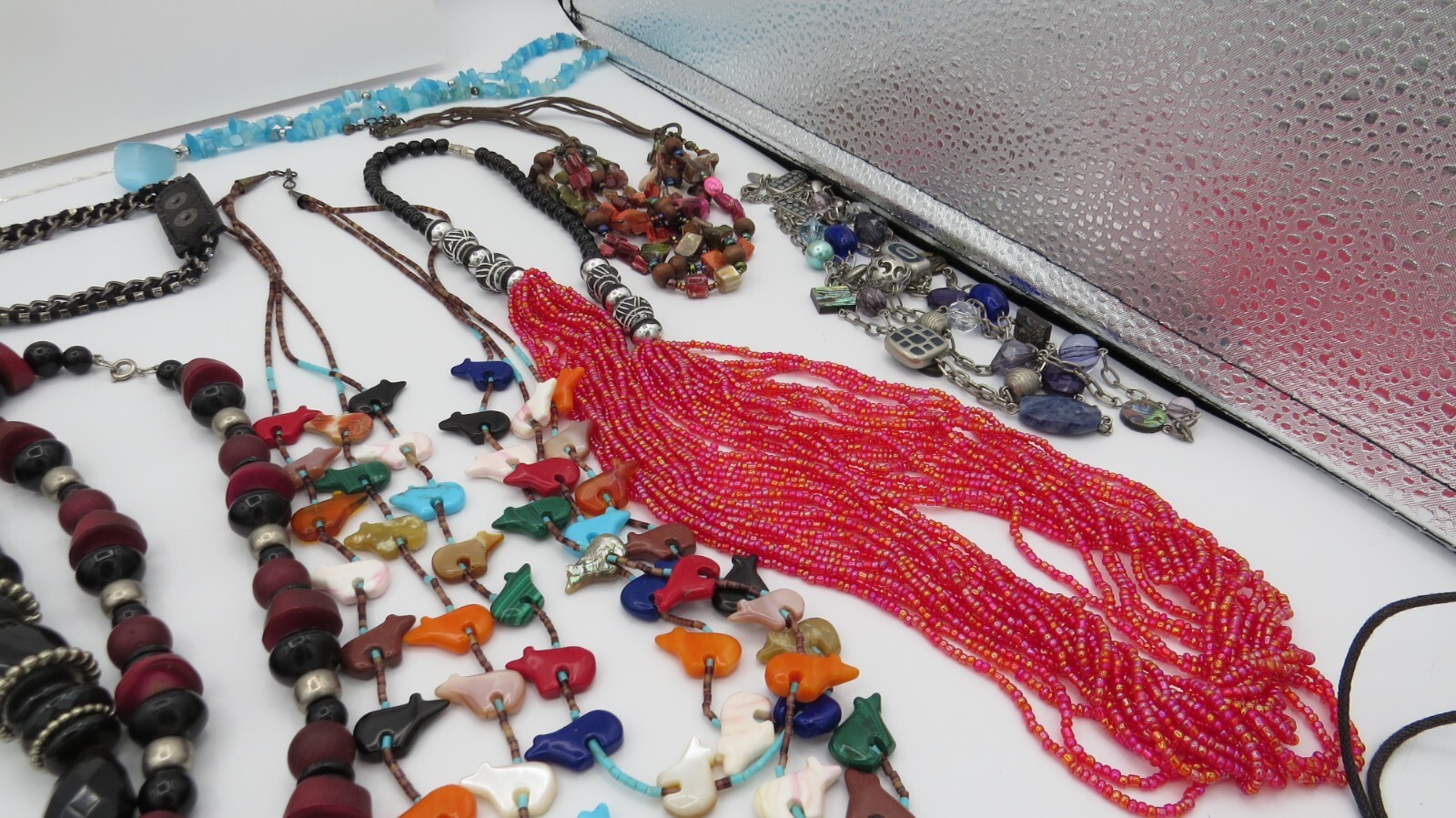Costume Jewelry Lot 16 Necklaces 13 Bracelets 9 Earrings 6 Pins/Pendan Resale #6