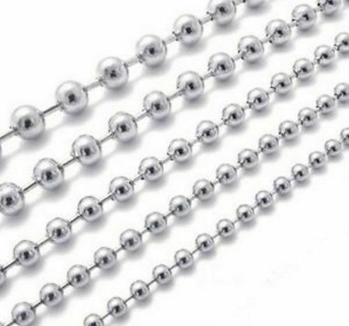 Hotsale Wholesale In Bulk Stainless Steel Lot DIY Ball Chain Necklace 16″-36″