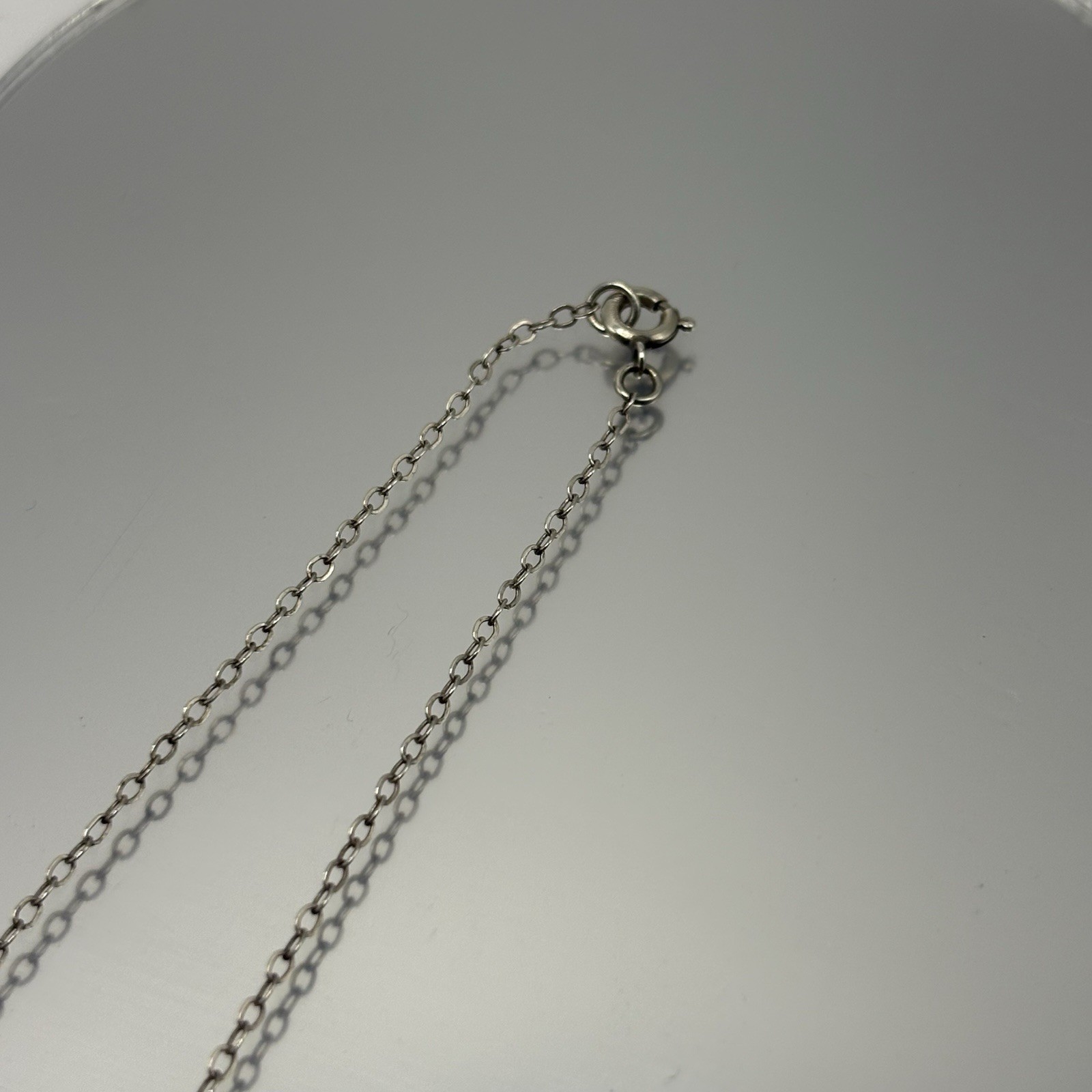 Vintage 925 Italy Aurora Borealis Crystal Necklace 4g