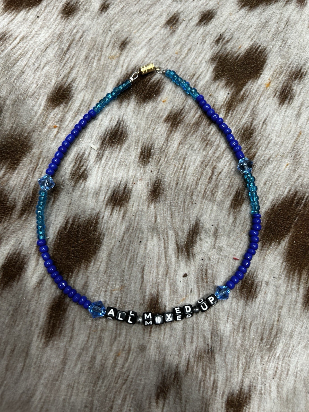 Custom Band Themed Beaded Choker Style Necklace Handmade Brand New