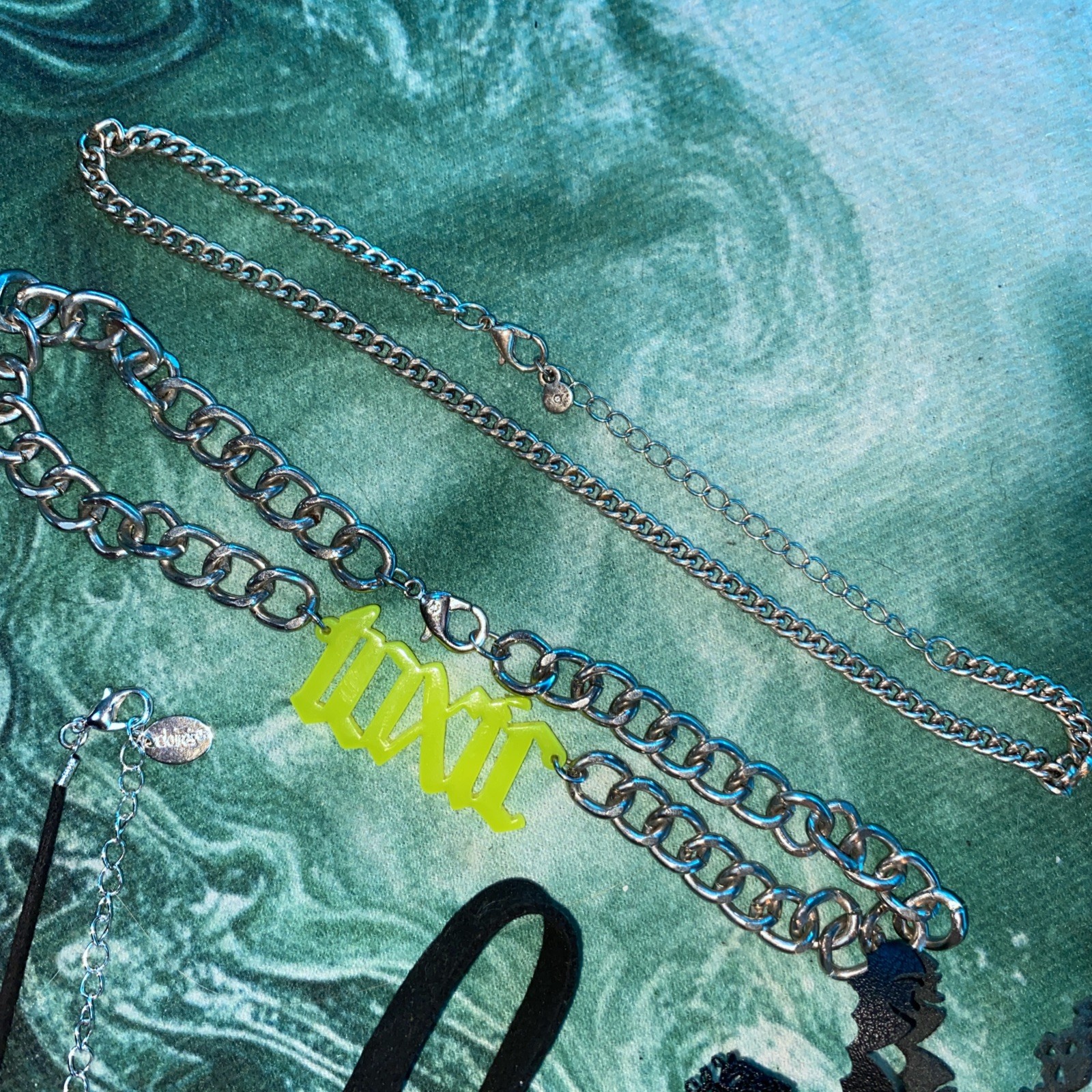 8 Chokers (4 lace-like, 2 string with pendants, 2 chains)