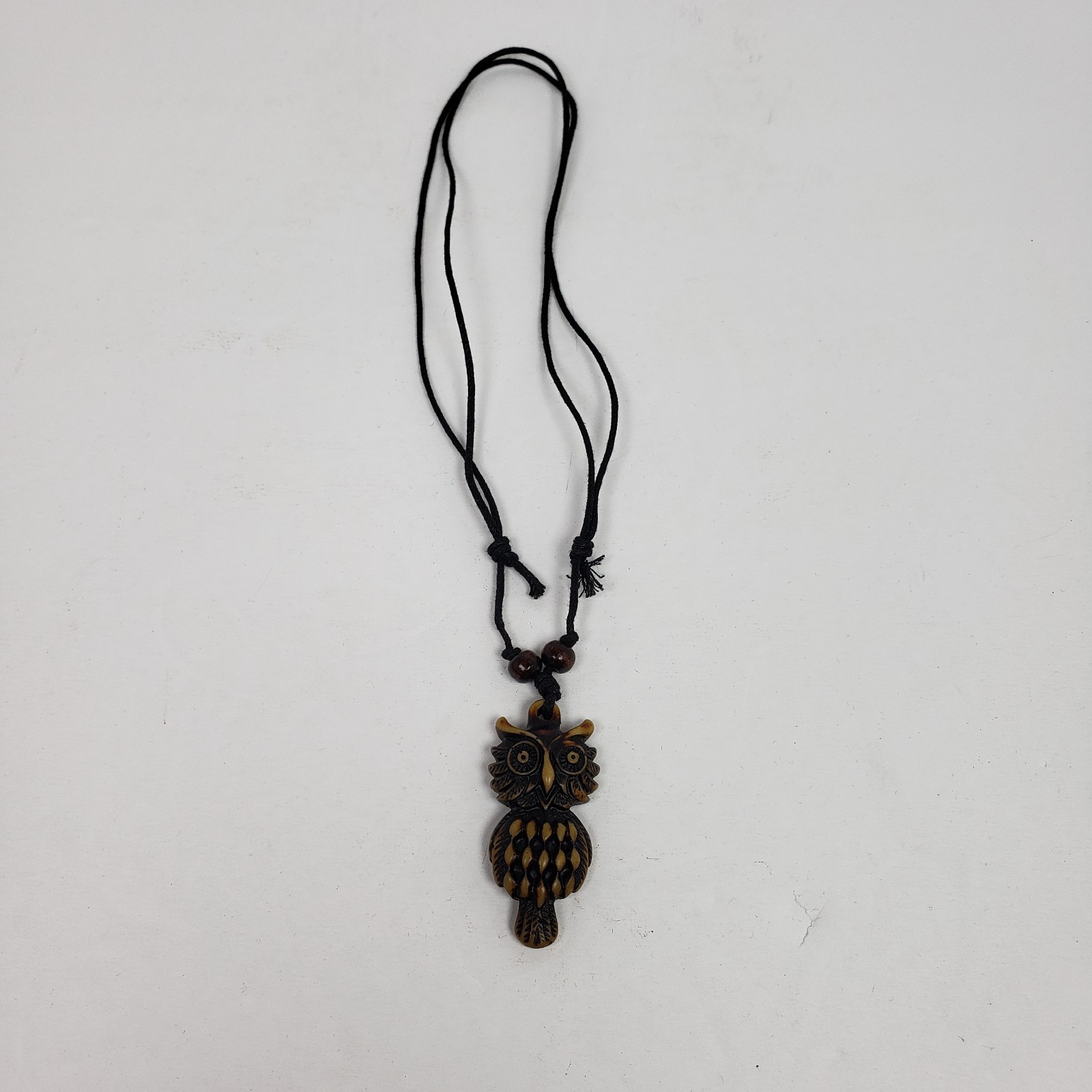 Vintage Adult Fashion Brown Owl Tribal Adjustable Pendant Necklace 030