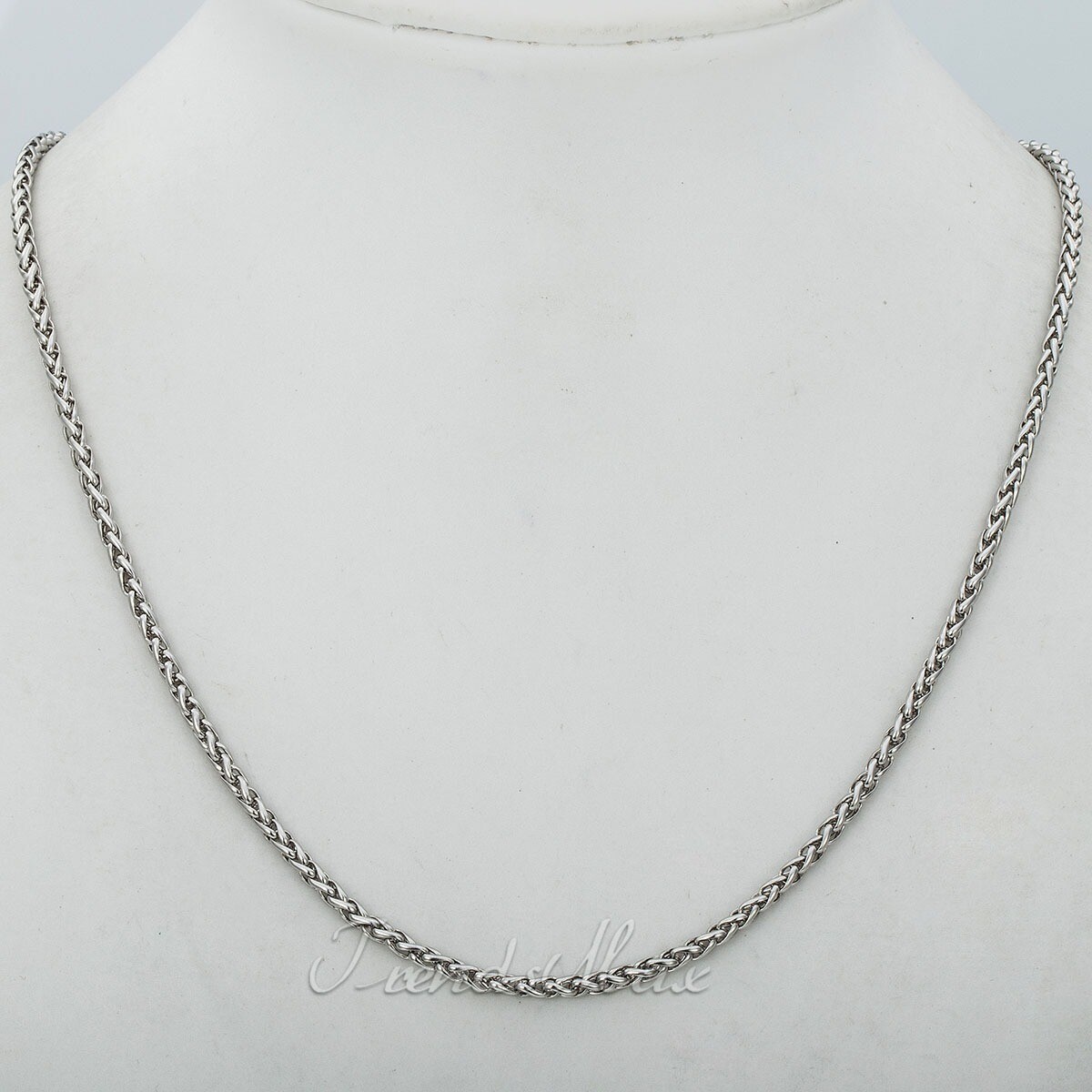 3MM Mens Womens Wheat Link Chain Stainless Steel Necklace 18/20/22/24inch