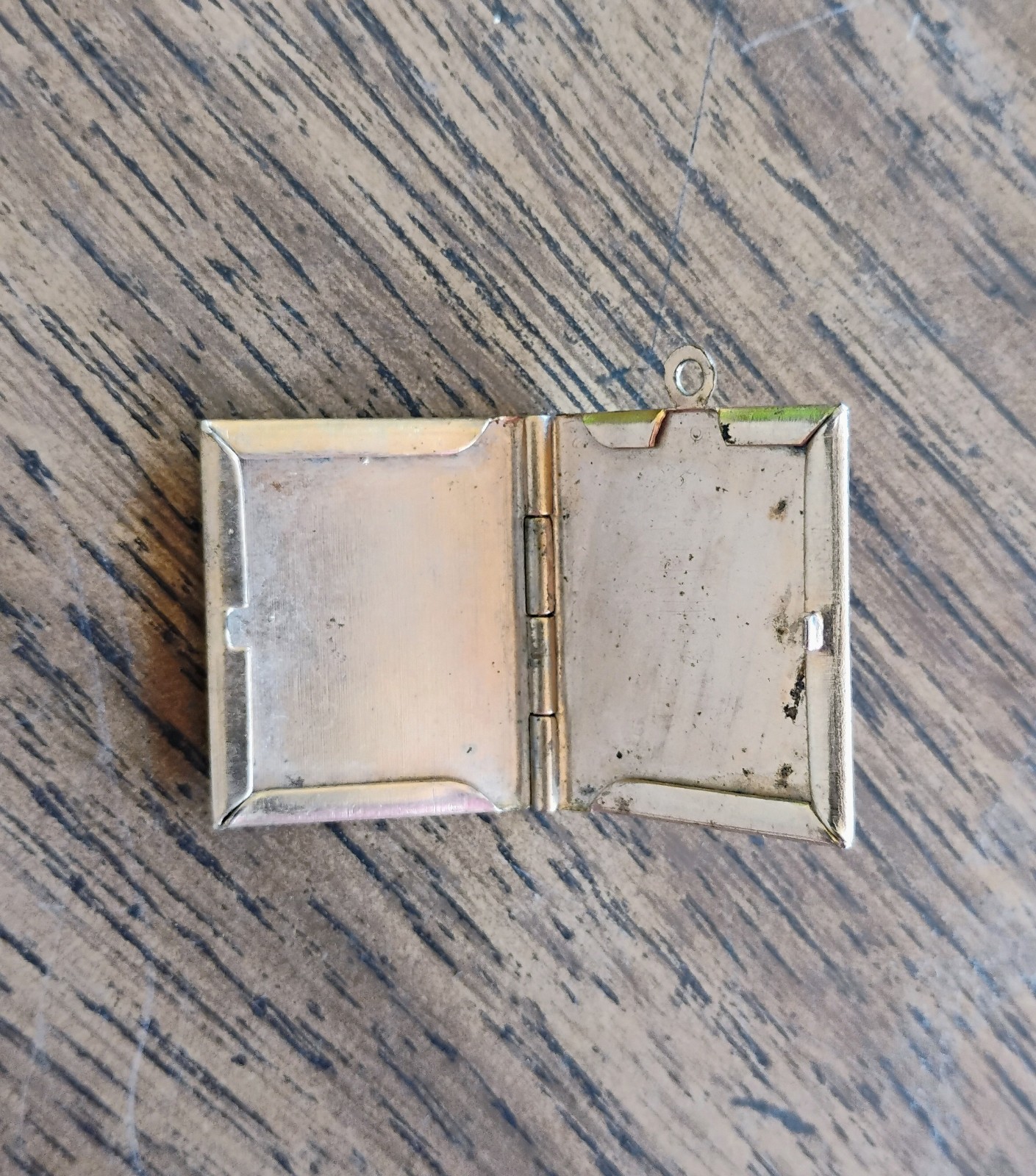 Gold Tone Rectangle Locket Pendant, Engraved “This Is Your Life”, No Stone