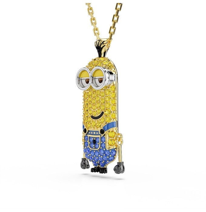 Swarovski Minions Kevin pendant, Pavé, Multicolored, Gold-tone plated 5743384
