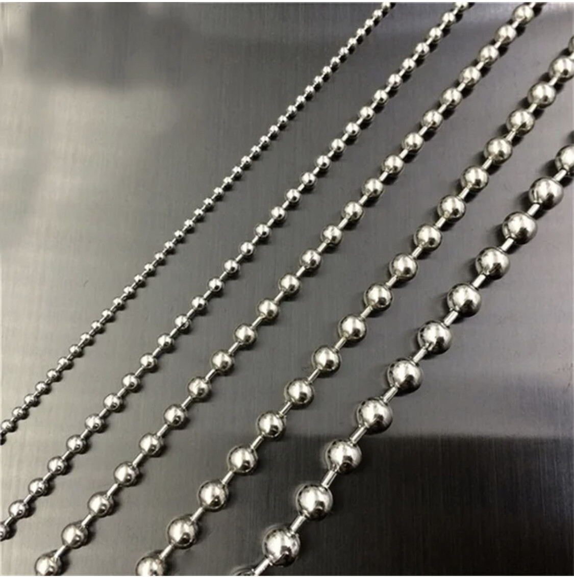 Ball Chain Necklace Stainless Steel 6-40″ Military Dog Tag Army 1.5 / 2.4 /3.2mm