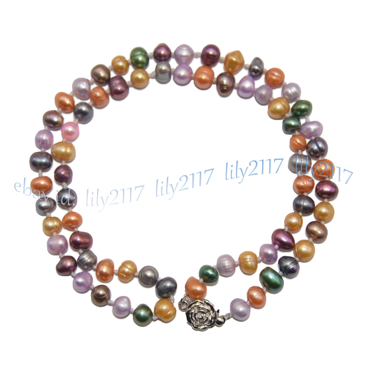 Charm Natural 6-7mm Multicolor Freshwater Baroque Pearl Beads Necklace 14-36”