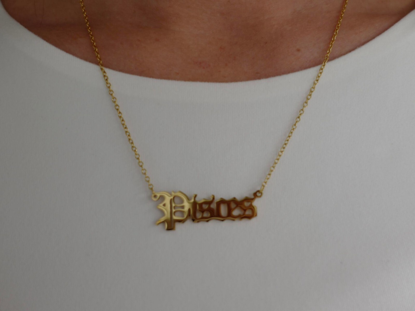 BEST SELLER HOROSCOPE TIKTOK JEWELLERY: Star Sign Retro 18K Gold Zodiac Necklace