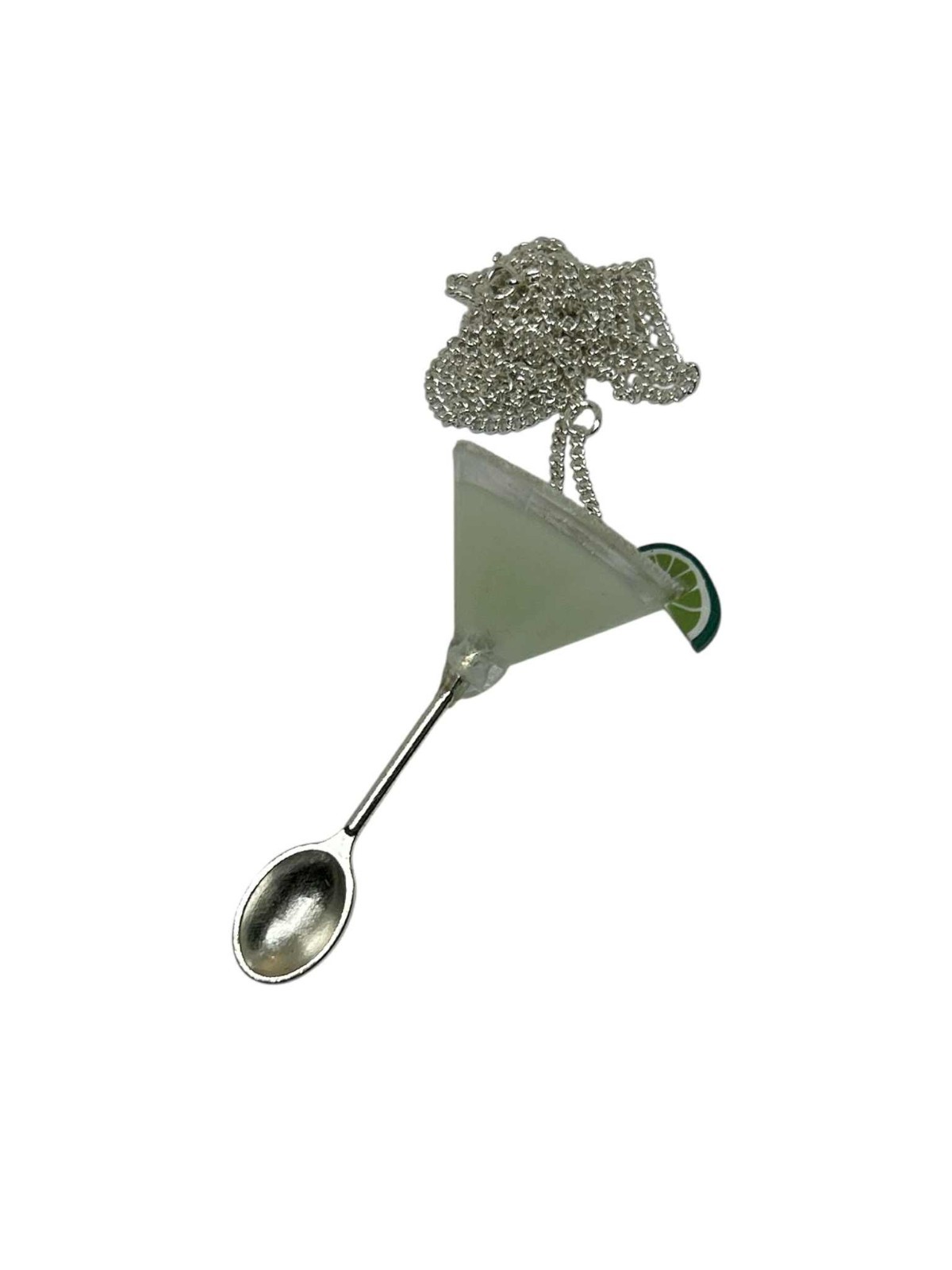 Unique MARGARITA COCKTAIL MINI SPOON NECKLACE handmade GIFT BOXED party TEQUILA