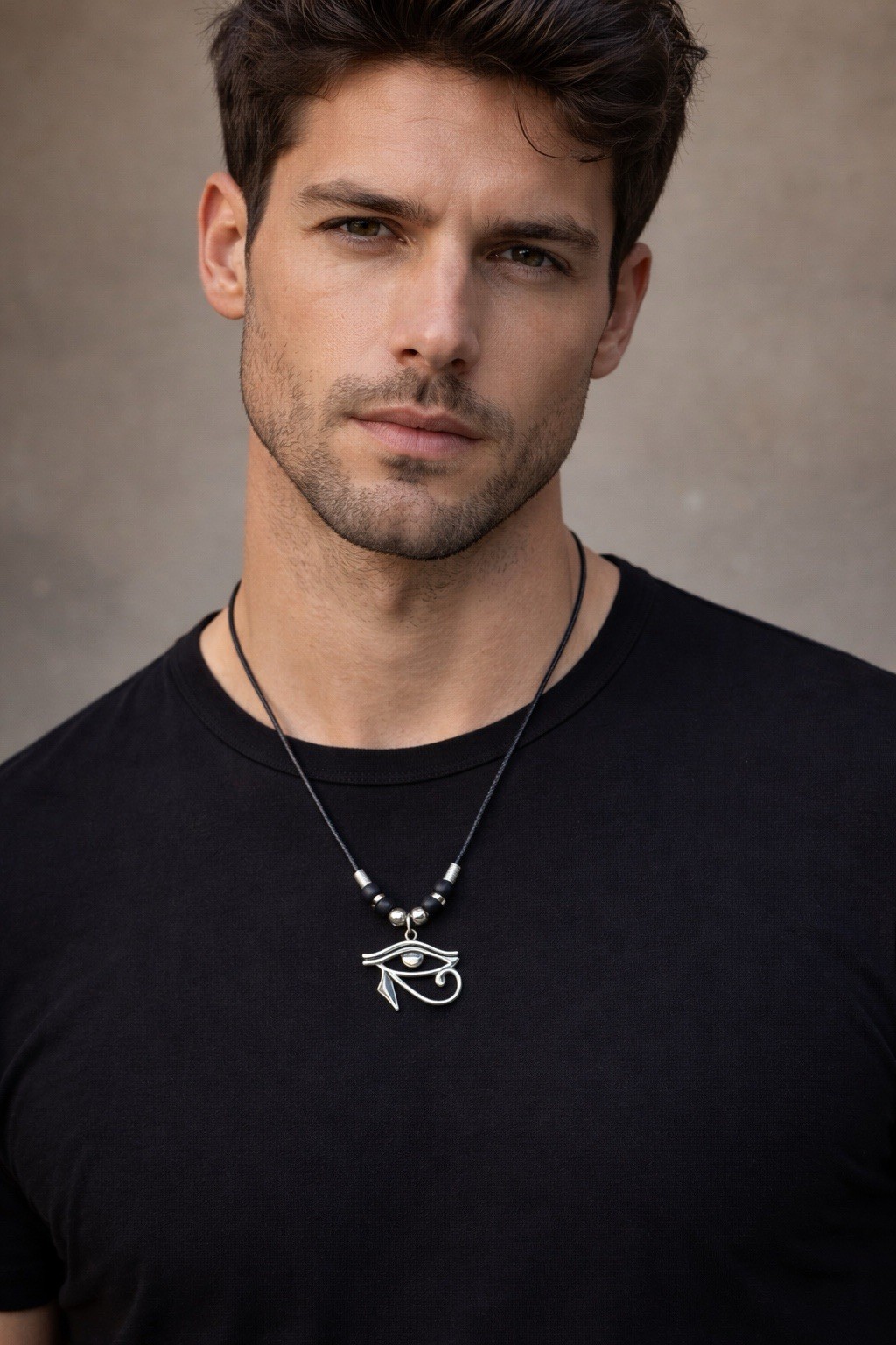 Eye of Horus Necklace Silver Tone Egyptian Protection Pendant Unisex Spiritual