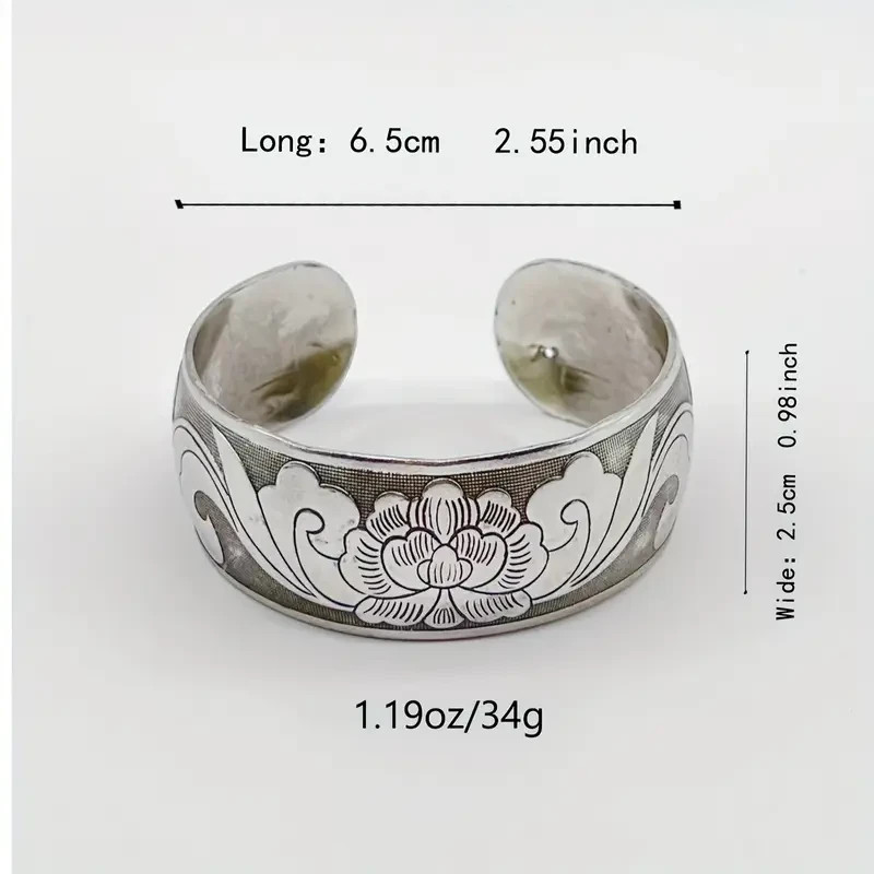 Western Equestrian Antique Silver CUFF BRACELET