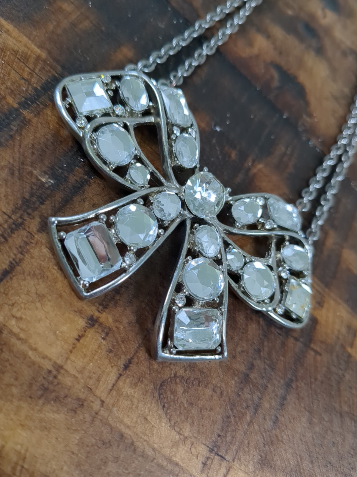 Crystal Bow Statement Necklace & Earring Set