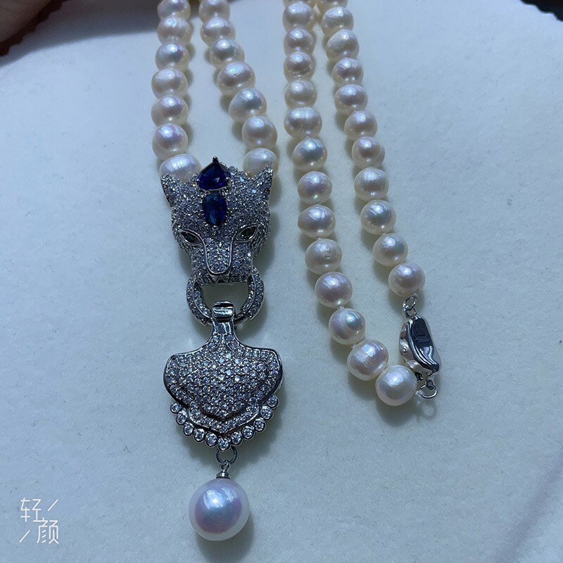 8-9Mm Natural White South Sea Pearl Necklace 18 “