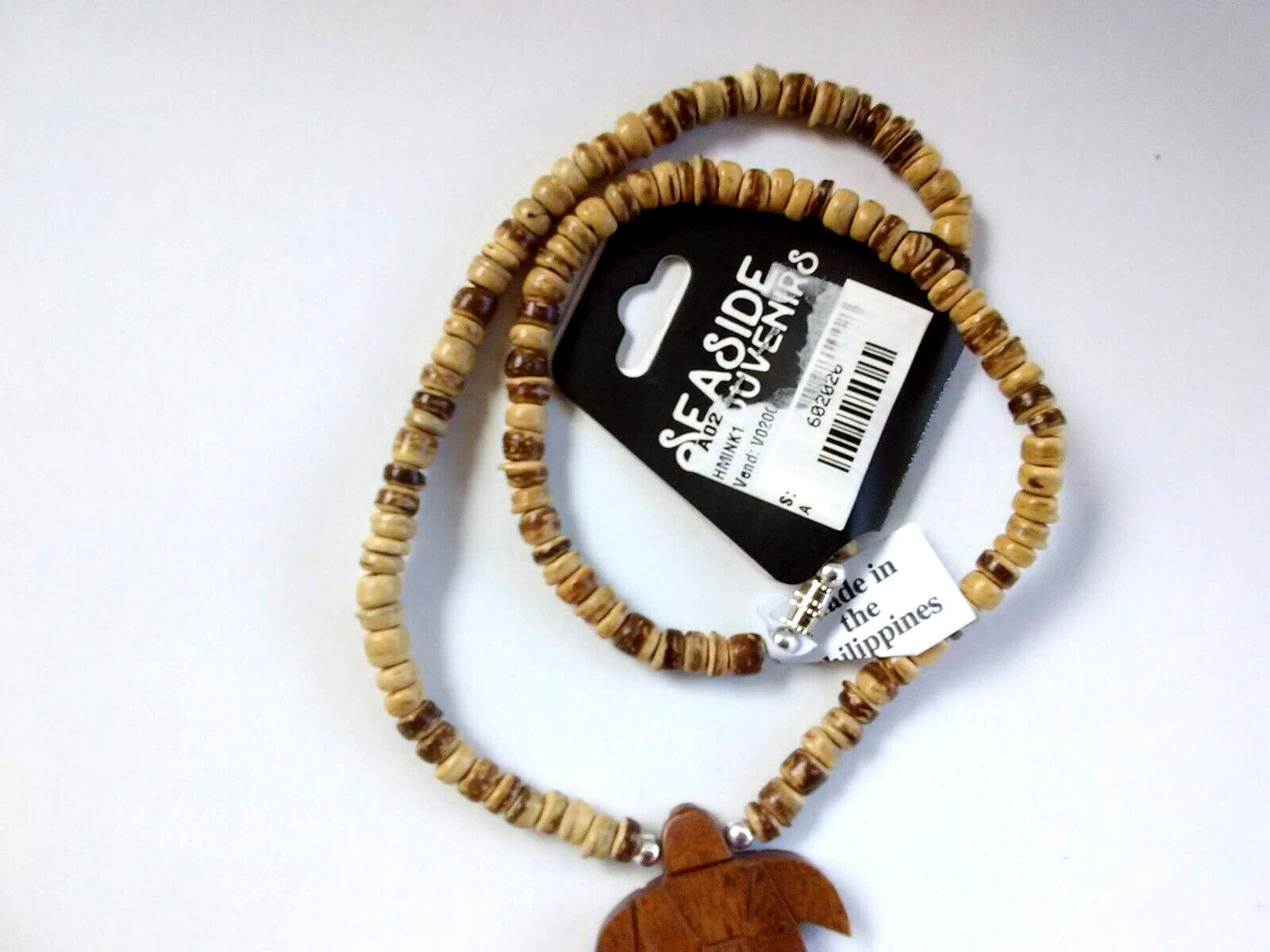 Sea Turtle Necklace Coconut Choker Ethnic Tribal Unisex 18″ USA Seller New