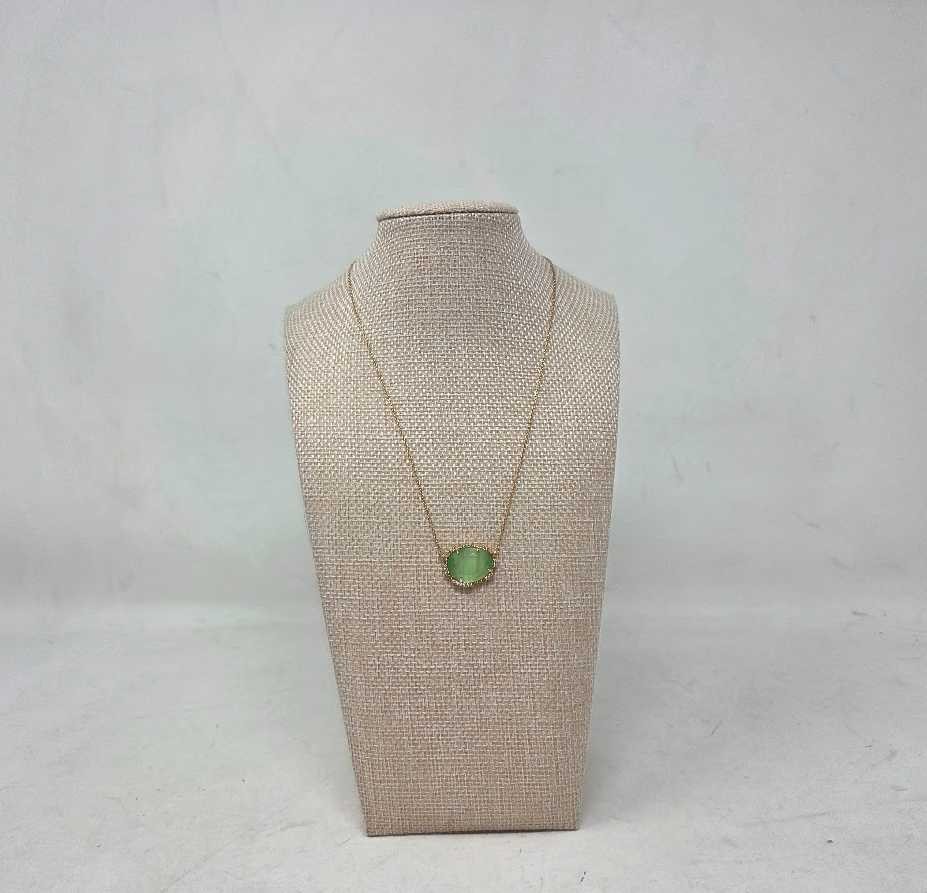New Anthropologie medium rebirth necklace in mint green