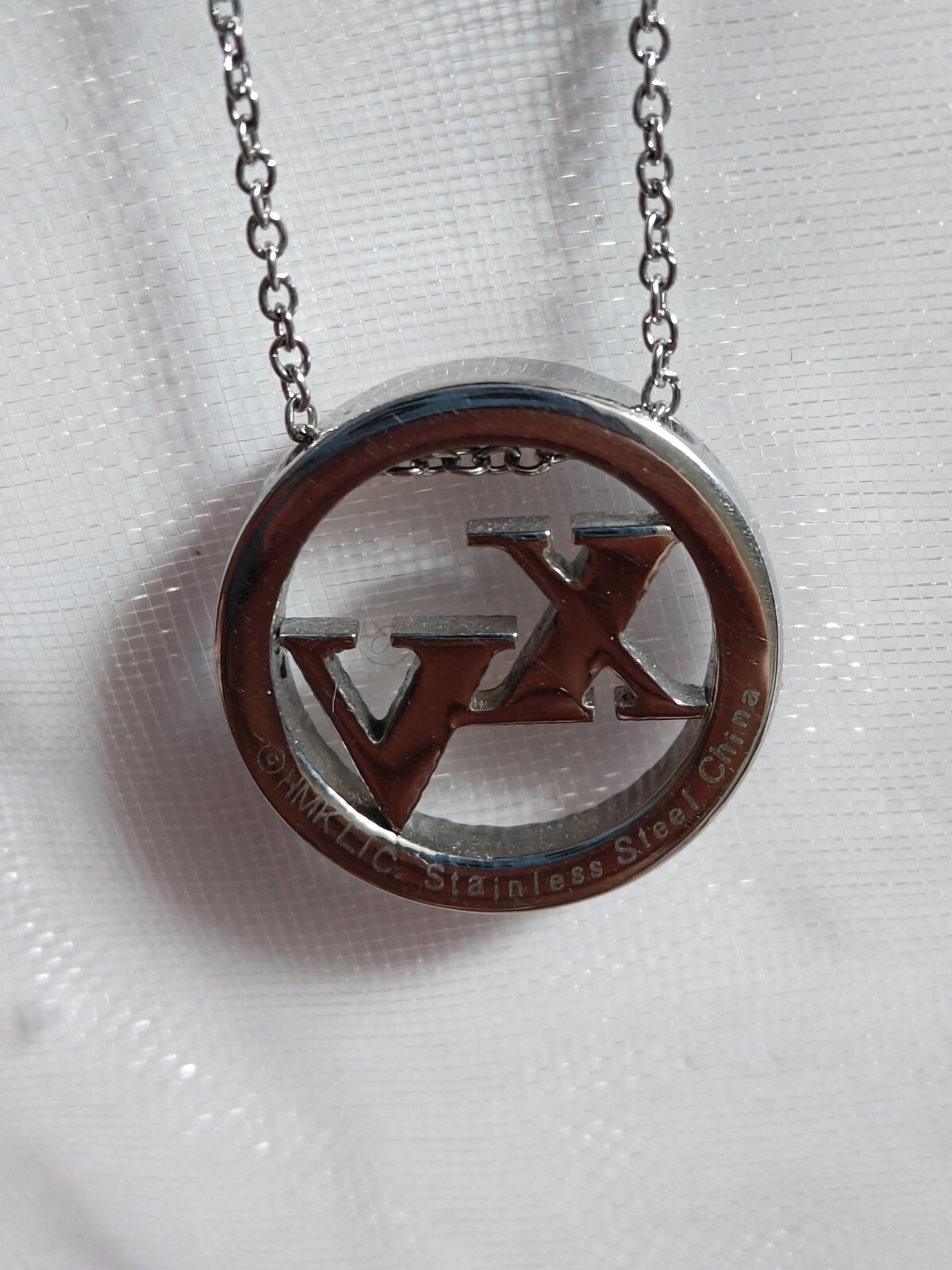 Roman Numeral 15 Fifteen Stainless Steel Necklace Stones Birthday Anniversary
