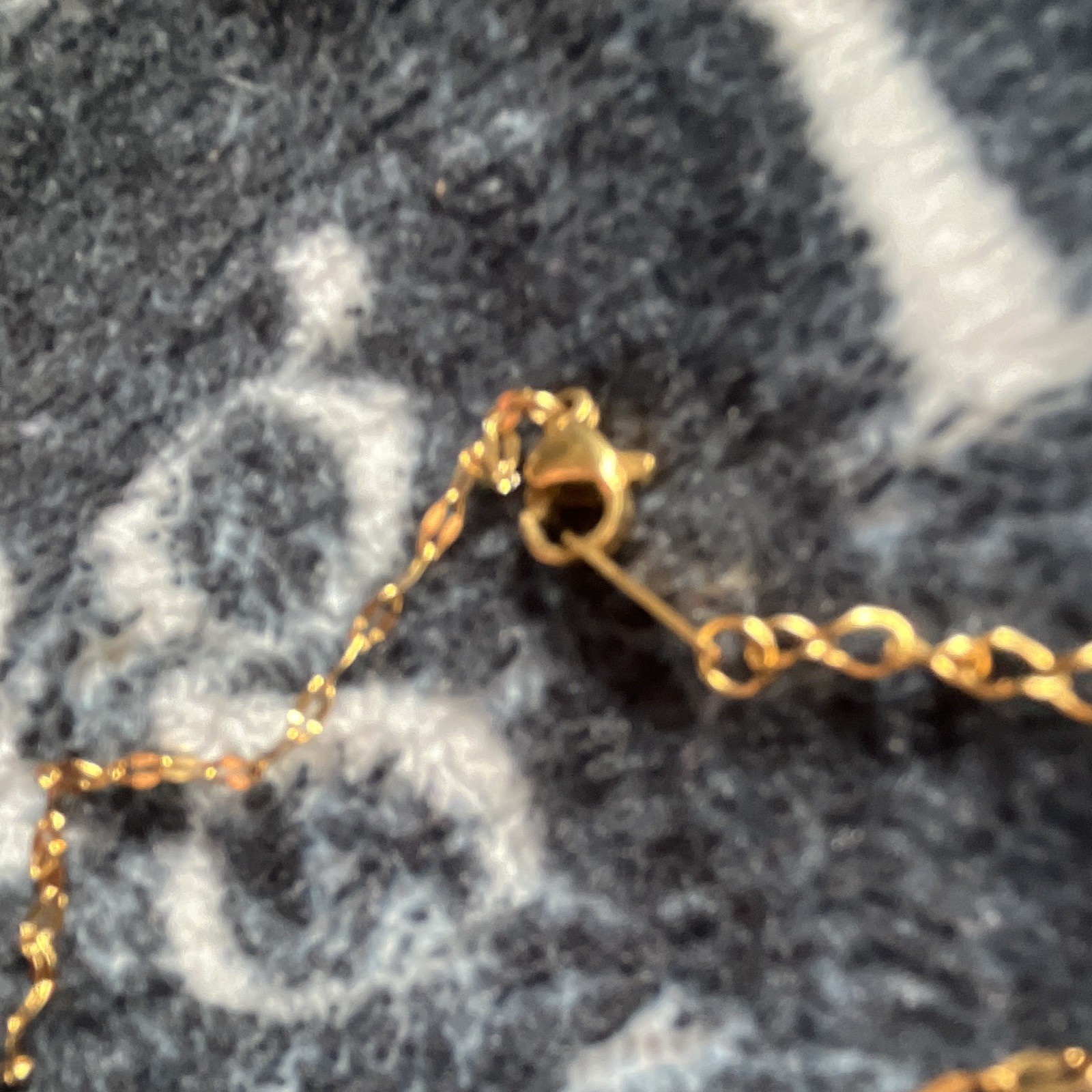Gold Tone Cable Chain Necklace Red Cherry Rhinestone Charm Pendant Lobster