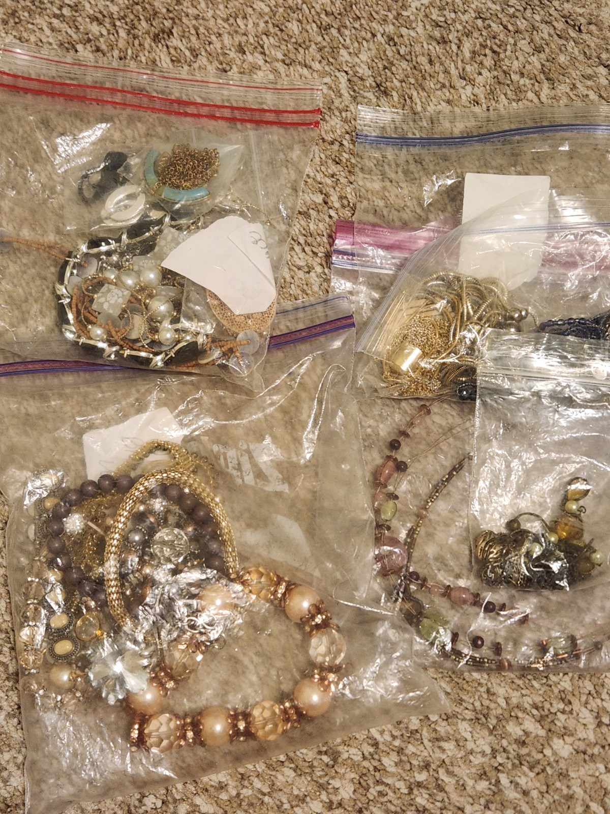 Bracelet Earring Necklace Closeout 5# Lot Beaded Chain Artisan/Store Stone Glass