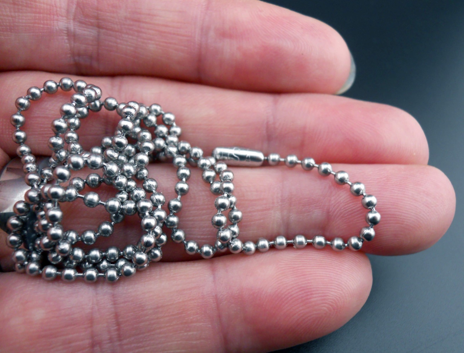 Necklace MOON & STARS Pendant Stainless Steel Ball Chain New Old Stock Rare