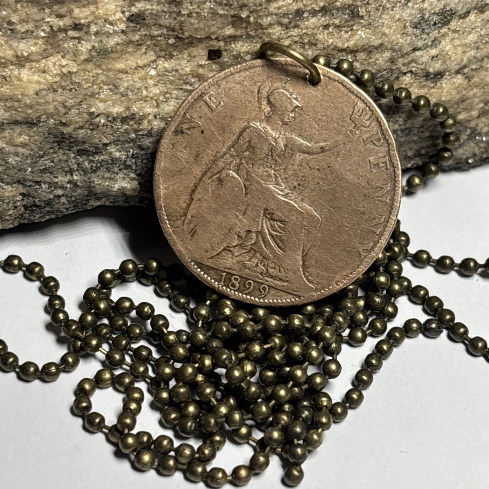 1899 England UK P. Coin Pendant Victoria London. Great Gift! 🎁 Wear History!