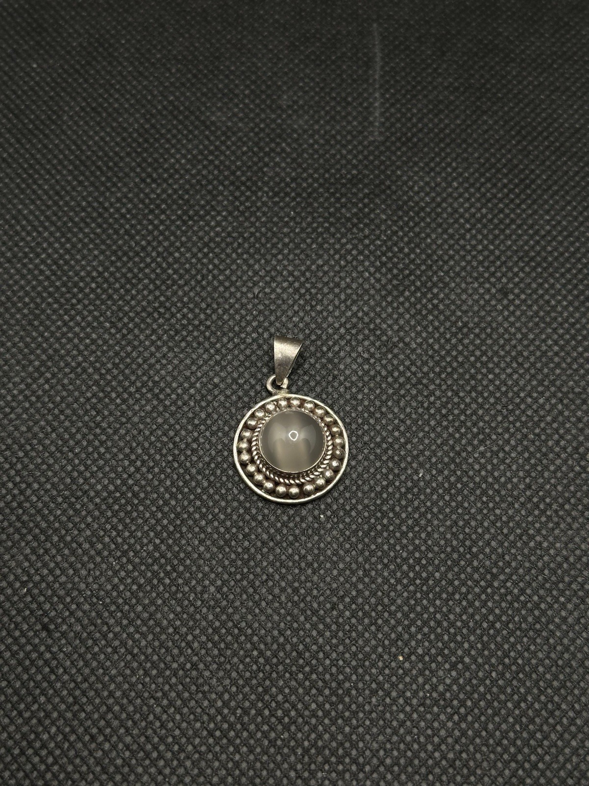 Vintage Chalcedony “Stone of Harmony” Calming, Nurturing Sterling Silver Pendant