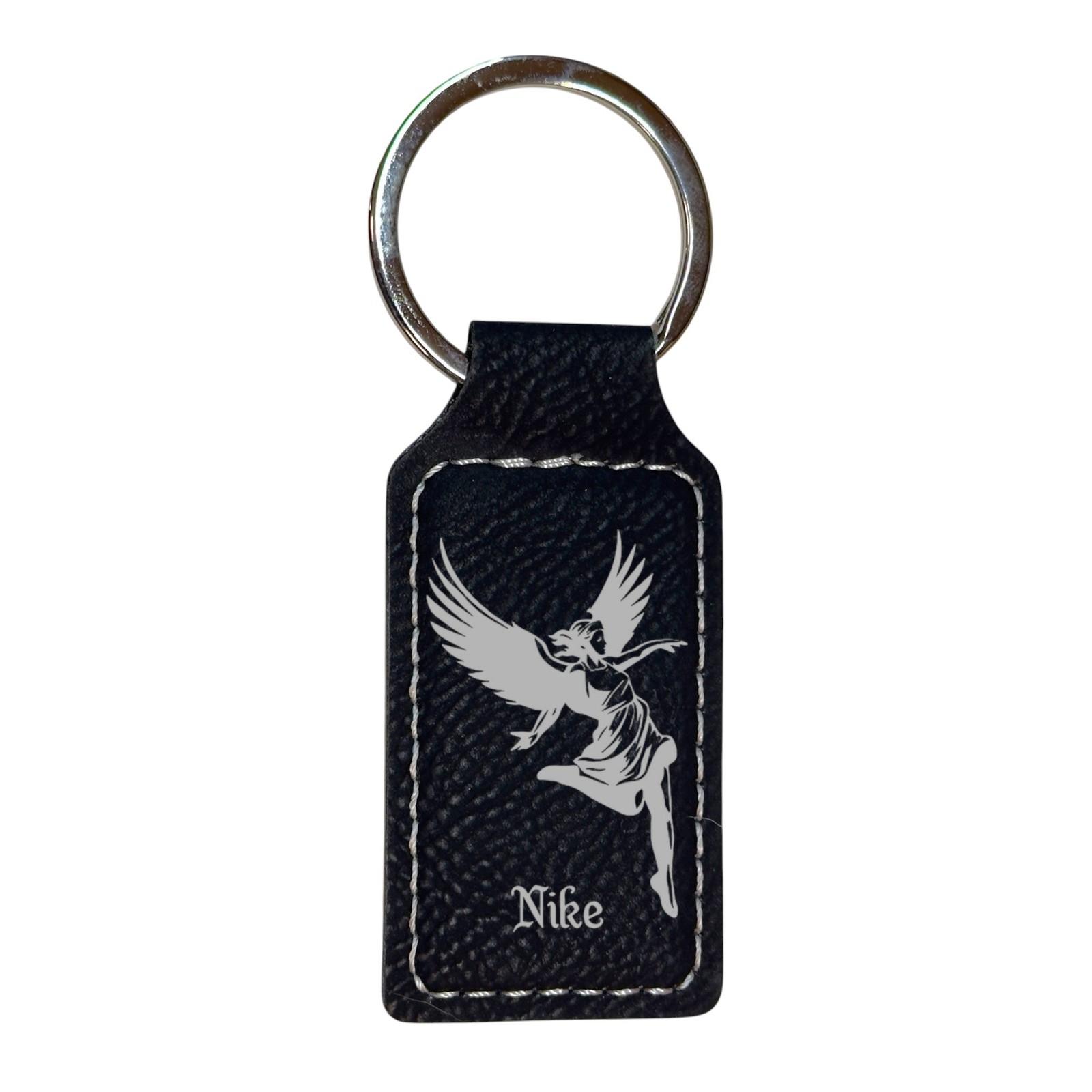Keychain – Rectangle – Nike Goddess of Victory – Leather