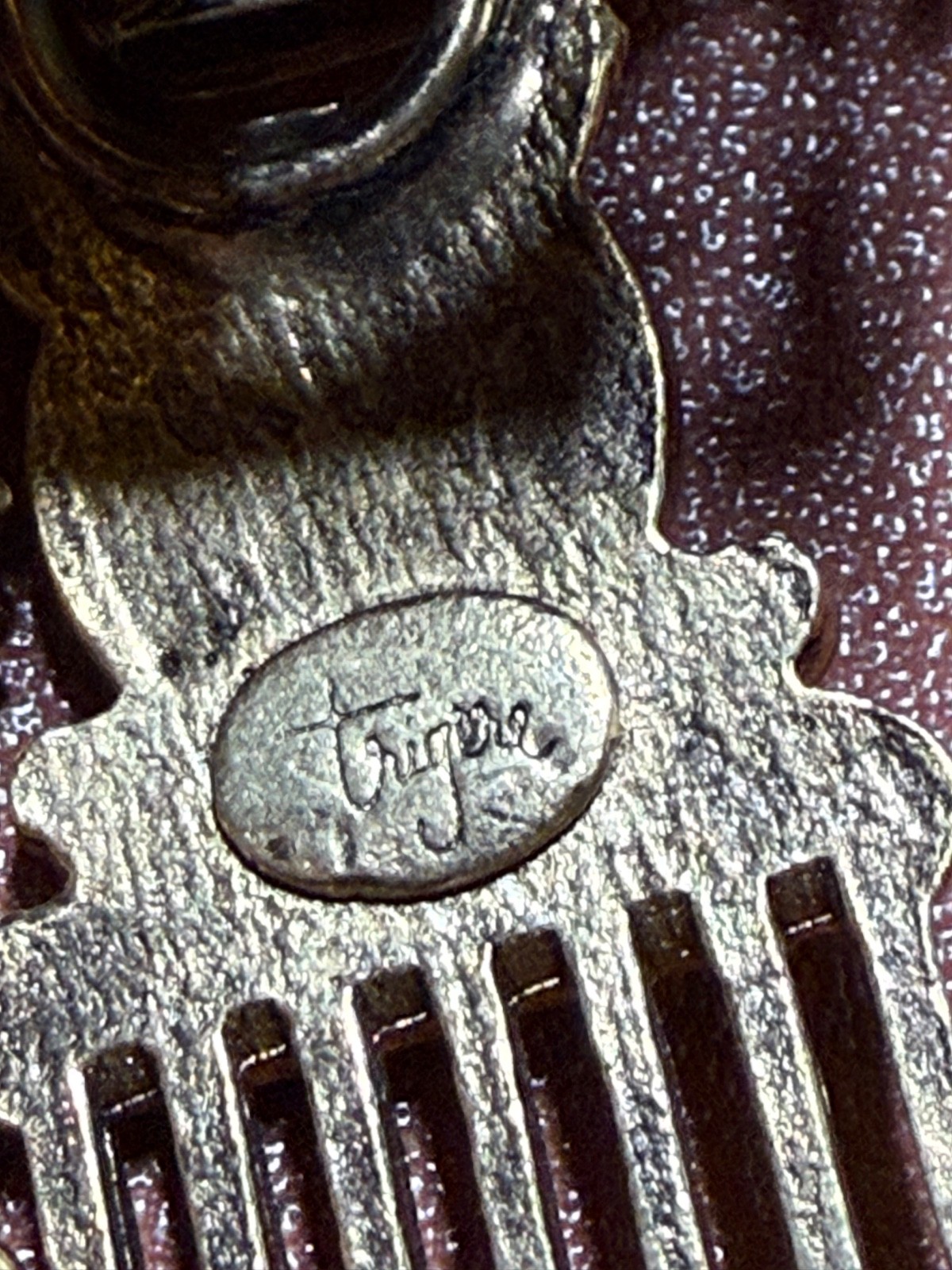 Rare Cuahutemoc Aztec Descending Eagle Necklace by Trigere, circa 1950s (#H)