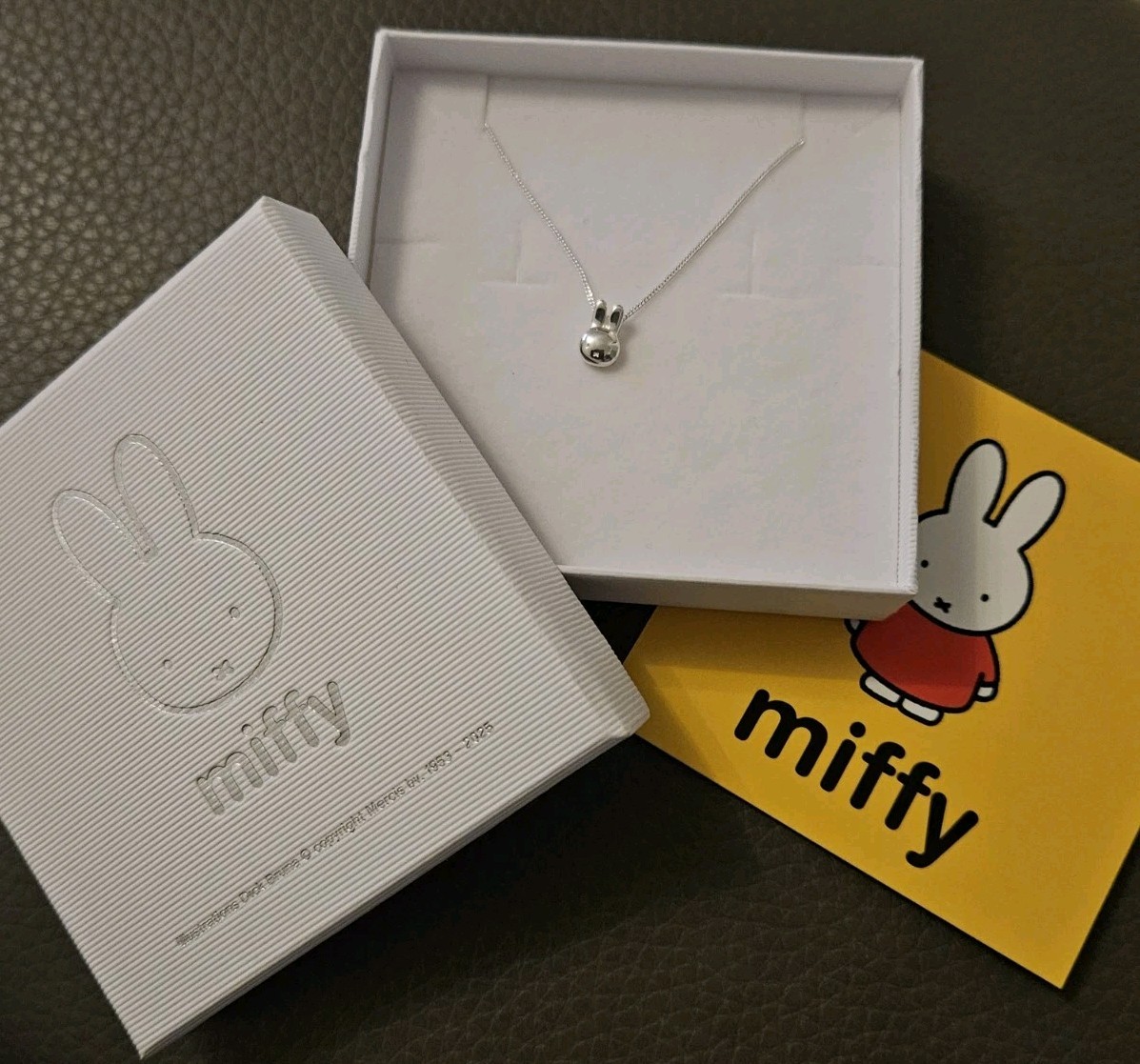 Official Miffy Medium Head Necklace Sterling Silver Handmade in the UK