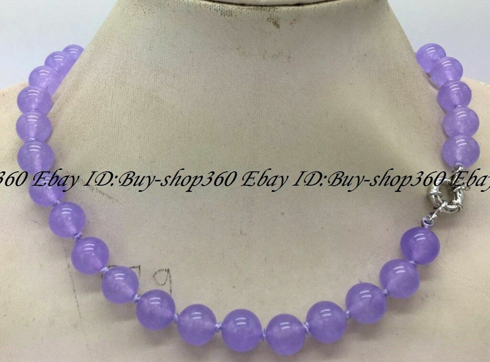 Natural 8mm Round Purple Alexandrite Gemstone Beads Necklace 20″ AAA