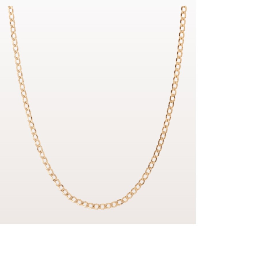 18K Yellow Gold Filled 18″ 1.2 mm Thin Flat Cuban Curb Link Chain Necklace X819G