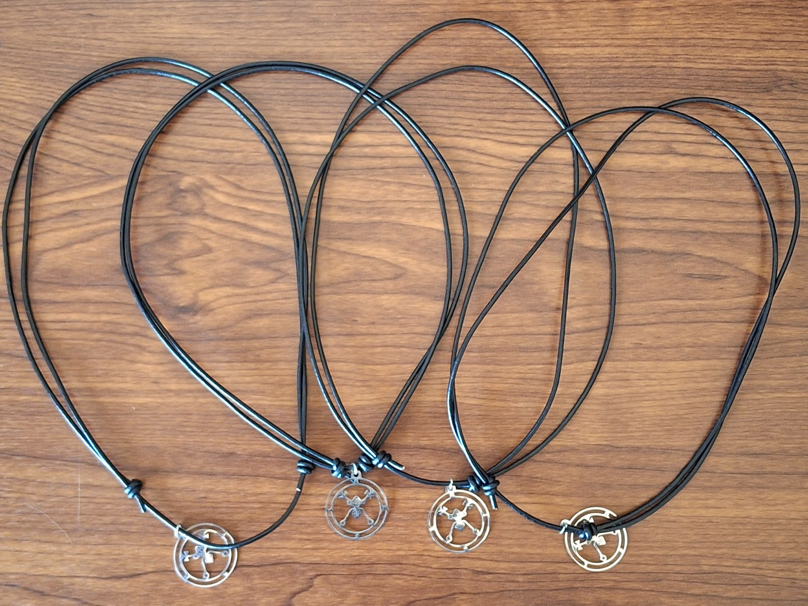 Bael Sigil Stainless Steel Pendant 25mm Genuine Leather Adjustable Cord Necklace