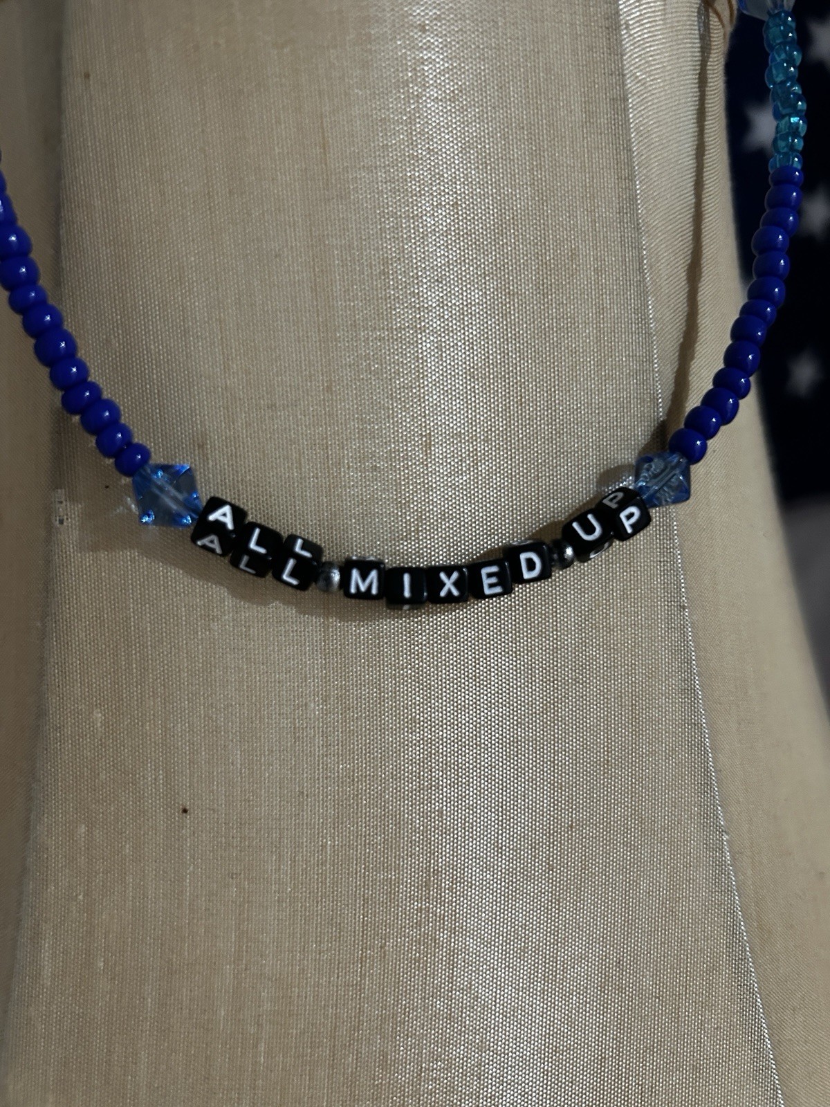 Custom Band Themed Beaded Choker Style Necklace Handmade Brand New