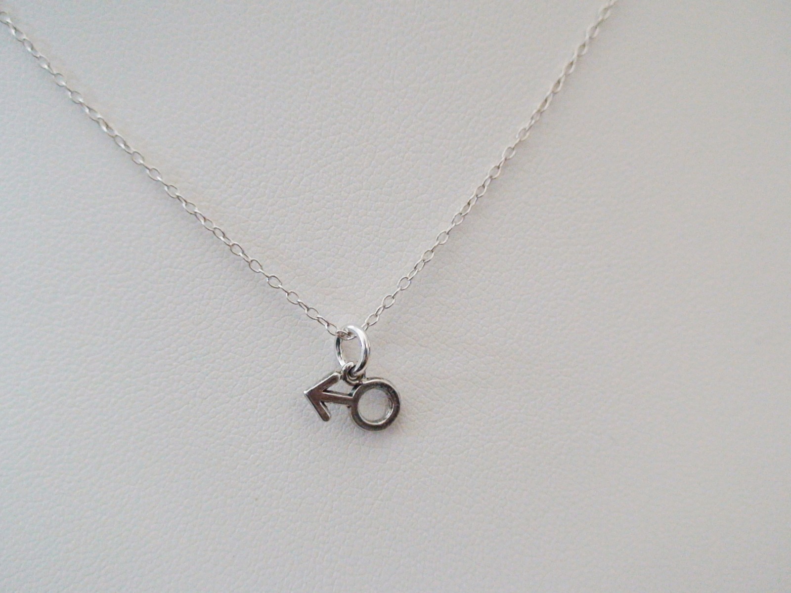 Tiny Male Symbol Necklace – 925 Sterling Silver – Charm Man Male NEW